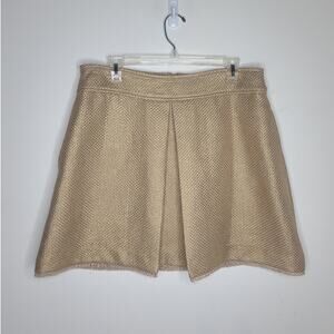 NWT Banana Republic gold pleated skirt with pockets - 14